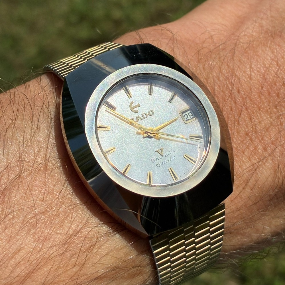 Vintage Rado Balboa V 186.6430.3 Quartz 35mm Men's Watch Maruman Band